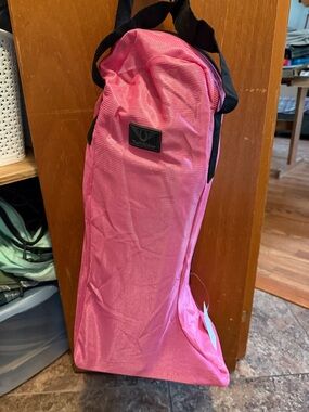 Tuffrider English tall boot bag pink mesh